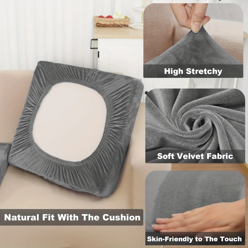 ベルベットソファシートクッションカバー 超ソフトプラッシュ  - Office Furniture Removal のレビューと価格