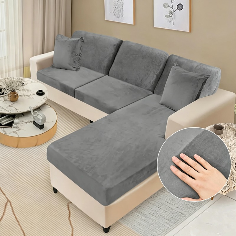 ベルベットソファシートクッションカバー 超ソフトプラッシュ  - Office Furniture Removal のレビューと価格